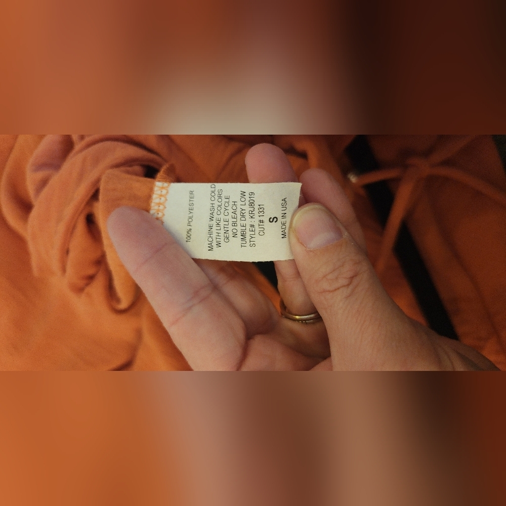 Jade By Jane Open Back Wideleg Jumpsuit -Elegant Coral Color Size Small - Picture 5 of 6